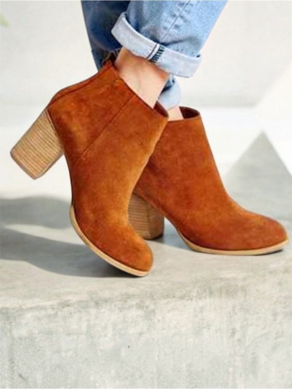 Urban Outfitters Ecote Suede Ankle Boot in Cinnamon Size 10